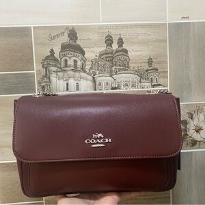 Coach Dark Red Leather Crossbody Bag